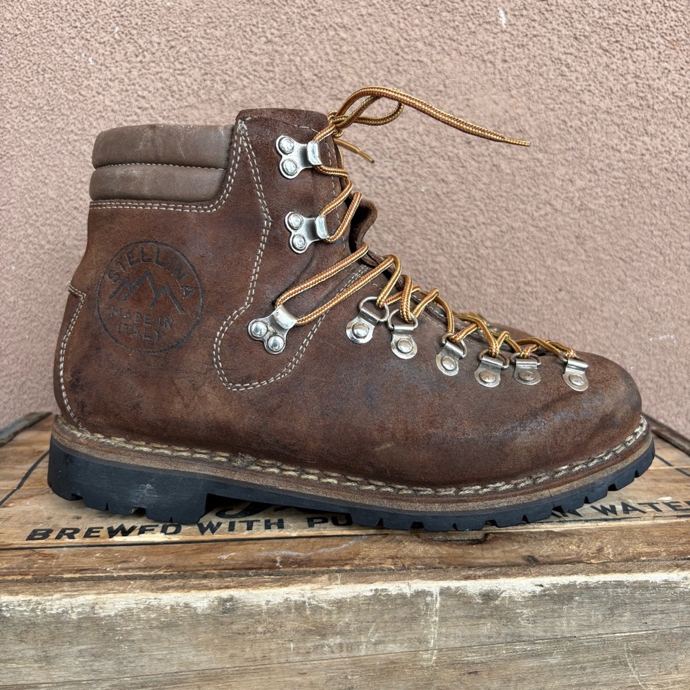 Vintage Stellina Italy Suede Leather Hiking Boot
